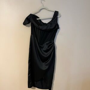 Elegant Black Off-Shoulder Dress